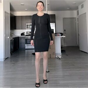 Black long sleeve dress